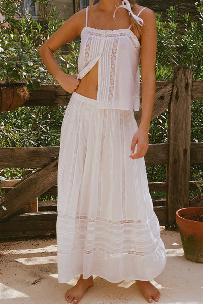 River Maxi Skirt in Whisper